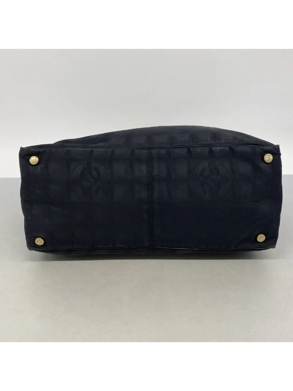 Chanel Tote Bag New Travel Nylon Black Gold
